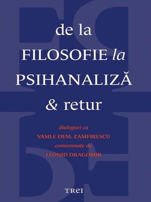 cover image of De la filosofie la psihanaliză și retur
